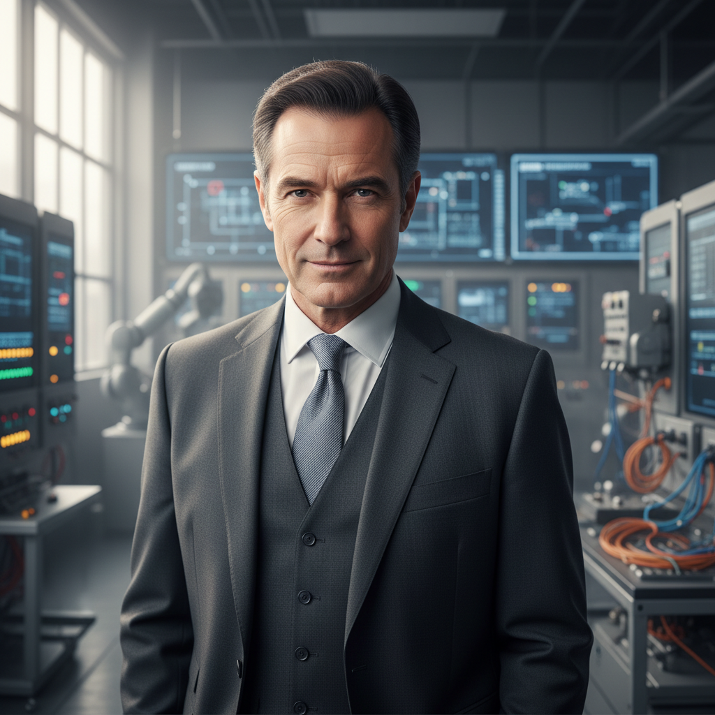 Professional portrait of Rajan Pillai, CTO of GlobalTalent, a man in a technical setting