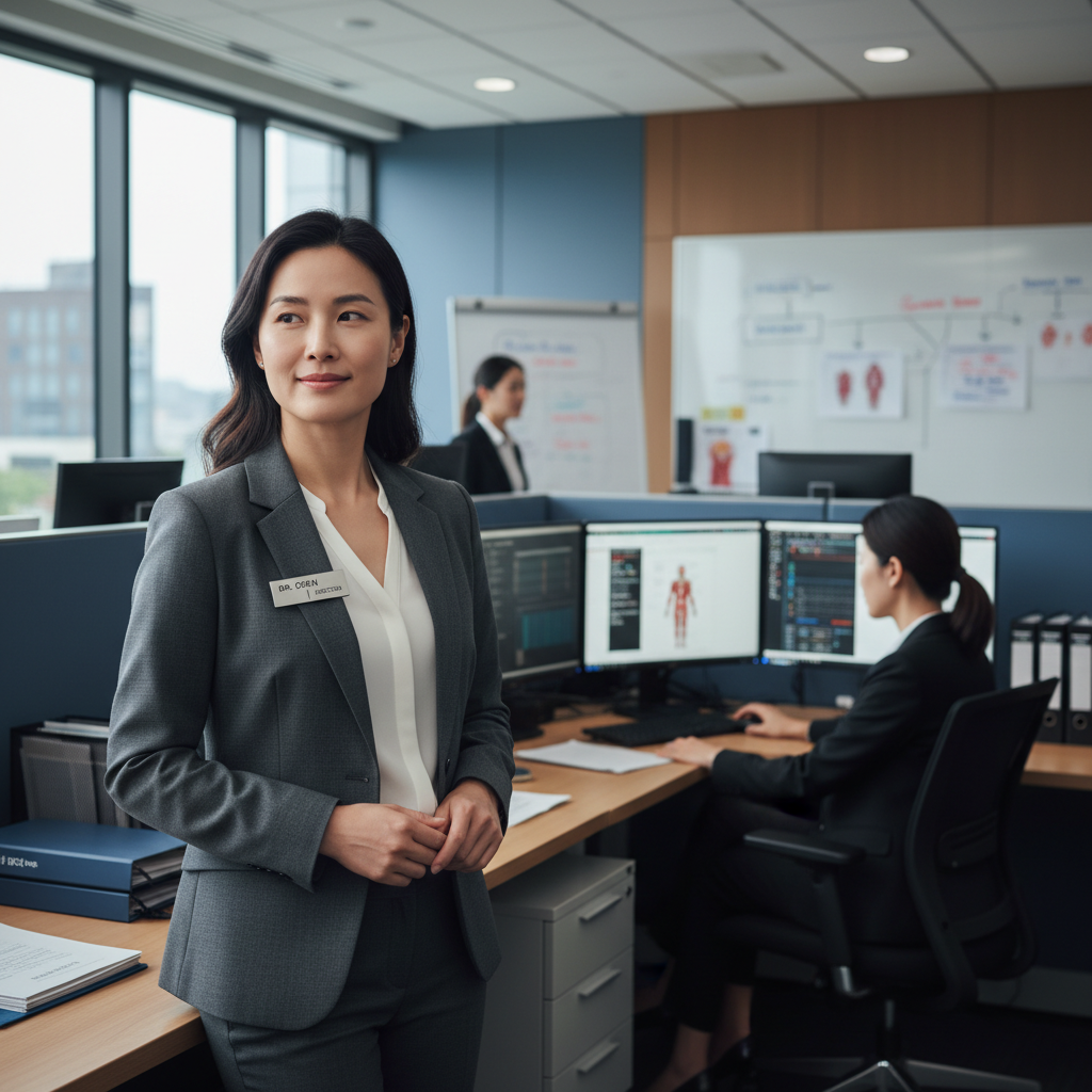 Professional portrait of Yuki Tanaka, Head of Product, a woman in a modern office